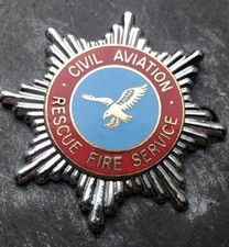 OBSOLETE CIVIL AVIATION RESCUE FIRE SERVICES  CAP BADGE
