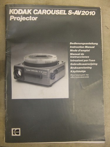Instructions slide projector