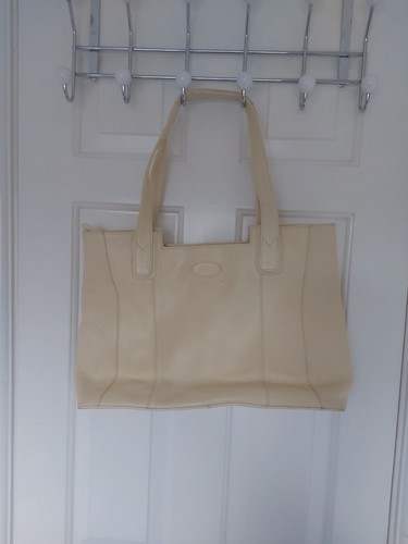 Large cream leather - leather, jobis