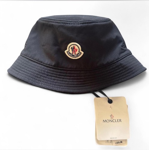 Moncler bucket hat black nylon - black,