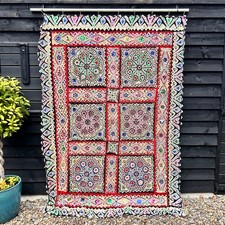 Vintage sequin covered bedspread cover wall hanging hand sewn vibrant