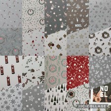 12 x 12 Double sided Christmas themed scrapbook paper 10 pages (20 Patterns)