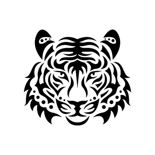 Tiger head large sticker - tiger,