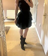 Zara Dark Green Satin Skirt