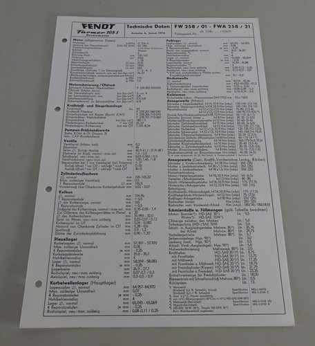Inspection sheet fendt farmer - inspection,
