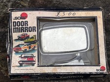 SOLAR DOOR MIRROR UNIVERSAL BLACK L/H  MANY BRITISH LEYLAND CARS UPTO 1980 NOS