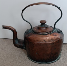 Very large Antique Vintage  copper   kettle