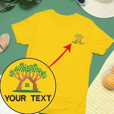 Personalised Custom Embroidered T-shirt Trees Lawn Mower Gardening Services