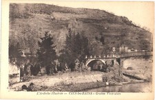 Panorama of Vivaraise Caves, Vals-les-Bains, France Postcard