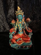 GREEN TARA RESIN STATUE 21 cm
