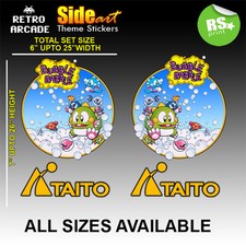 Bubble Bobble Arcade Side Artwork Sticker Graphic,logos / Laminated All Sizes 