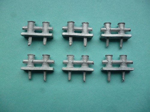 Model boat cast white metal