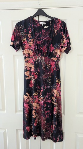 Brand new black floral midi - floral,