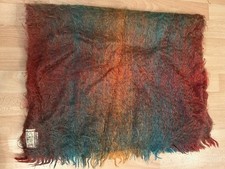 Vintage Andrew Stewart Mohair Wool Blend Throw Small Blanket Made in Scotland