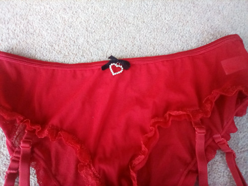 Red girdle with lace - with, 4