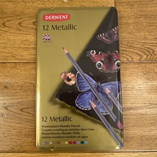 Derwent Metallic Set of 12 Pencils Brand New Sealed