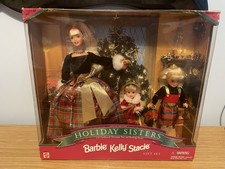 Barbie Doll Holiday Sisters Christmas Gift Set Barbie Kelly Stacie 1998 NRFB