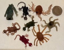 Vintage 1960/70s Miniature Ugly Jiggly Jiggler Rubber Monsters Aliens Toys x8