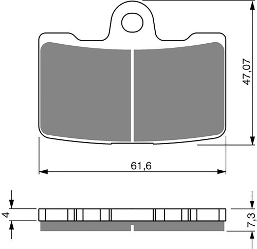 Brake disc pads front - front, r/h