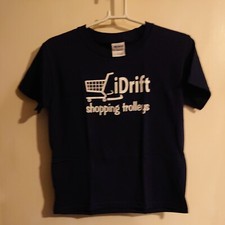 New I Drift Shopping Trolleys T Shirt Size S Youth navy