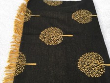 Mulberry Tree Of Life Cashmere Blend Scarf, Super Soft, Brown/Mustard Colour New