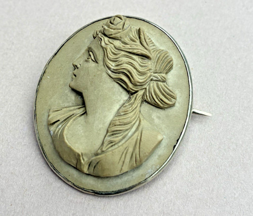 Antique victorian lava cameo - victorian,