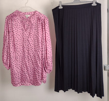 M&S Women's Size 22 Pink Polka