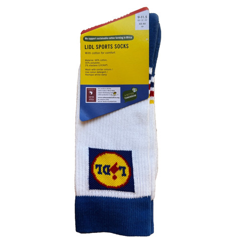 Lidl sports socks blue - blue, white