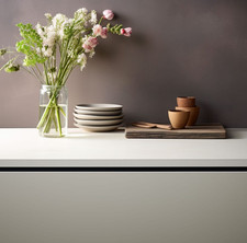 Worktop Lucida White Compact Laminate 12mm offcut 129x54cm new