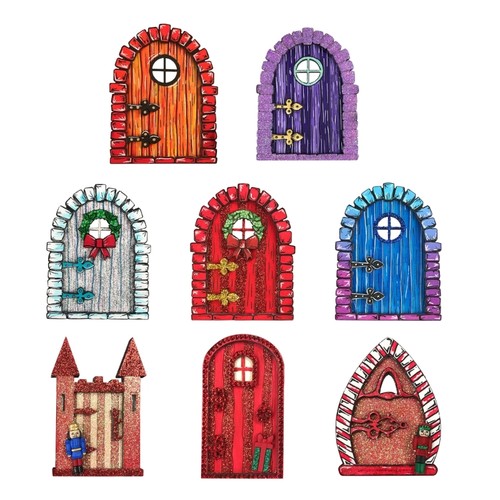Carved fairy garden elf door - fairy,