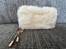 River Island Supersoft Cream Faux Fur Purse 8x4x2" NWOT
