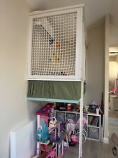 Kids floating playing bed with comfortable mattress and protection fencing net.