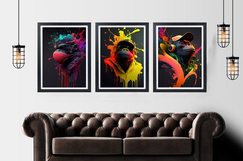 Three wise swag monkeys triple - monkeys,