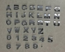Chrome Metal 3D Self-adhesive Letter number car badge door sticker for Home Auto