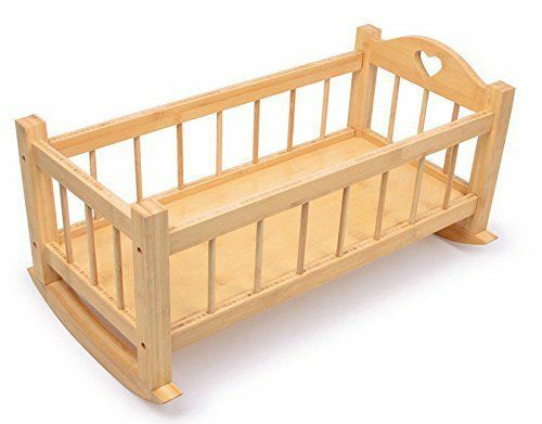 Wooden dolls cot crib rocking - crib,