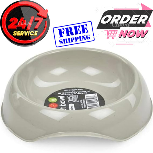 Plastic dog cat pet bowl - dog,