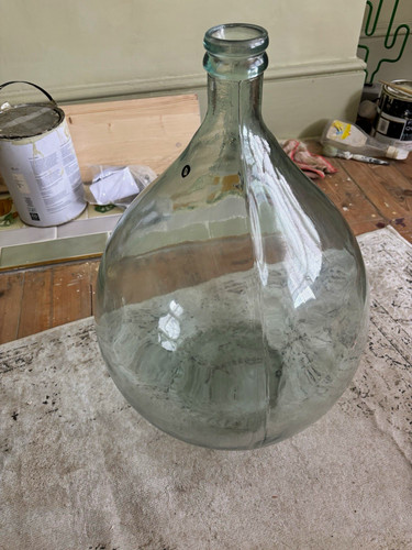 Large clear glass vase jar - clear,