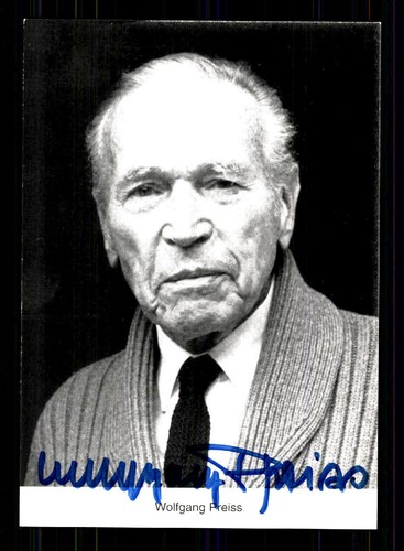 Wolfgang preiss autograph - wolfgang,