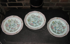 Set of 3 Adams Calyx Ware Singapore Bird Plates Wedgwood Small Dinner Sides Cake