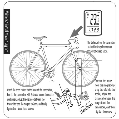 Lixada wireless bike - wireless, computer