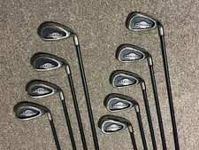 Callaway Big Bertha 2002 Irons / 4-10 Irons & PW + SW Graphite Shafts (9 Irons)