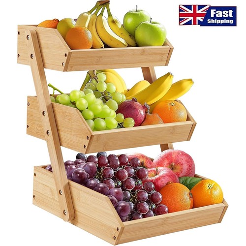 Fruit rack tier bamboo - rack, 3