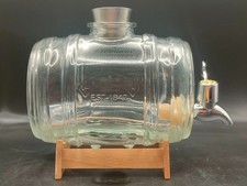 Kilner Glass Beer Barrel Dispenser 20cm with Tap, Stand & Metal Cup