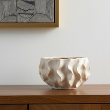 9" Cream Sculptural Ceramic
