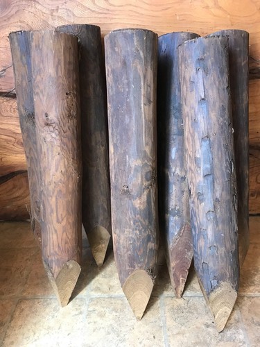Wooden round stakes - ,, edging