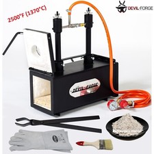 DEVIL-FORGE DFPROF2+2D Gas Propane Forge Farrier Burner Furnace +Tongs UK (NEW)
