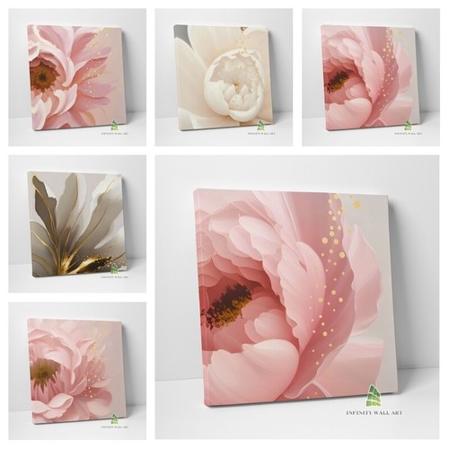 Pink peony flower square - flower,
