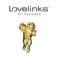 Genuine LOVELINKS sterling silver & gold plate MUSE charm bead angel remembrance
