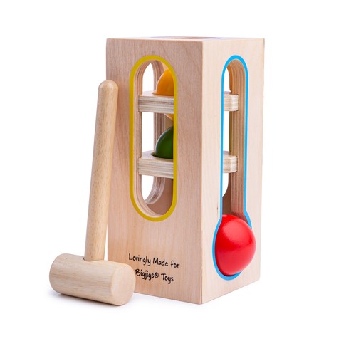 Bigjigs toys wooden hammer - wooden,