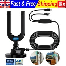 TV Aerial Indoor TV Aerial for Smart TV with Signal Booster High Gain Freeview
